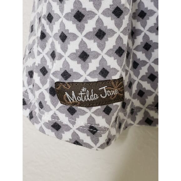 Matilda Jane Believe Starstruck Tunic Top Gray Yellow Long Tab Sleeve Size Small - Picture 3 of 5